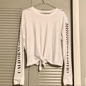 Hollister Tops - Hollister Long Sleeved Holographic White Shirt Hollister Tops - Hollister Long Sleeved Holographic White Shirt